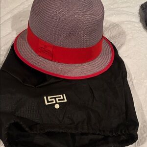 Elegant Purple and Red Women's Hat!! Paja tuquillo